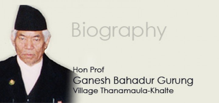 Prof Ganesh Bahadur Gurung