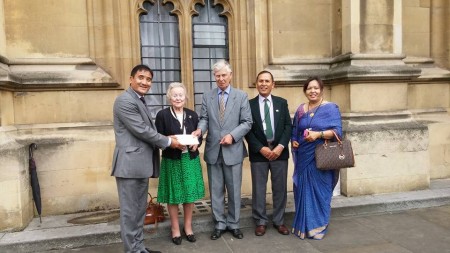 Luncheon meeting with Rt Hon Lord Roger and Lady Pat Swinfen at the House of Lords.