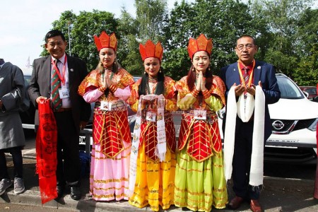 Manjushree Dance presented to His Holiness the Dalai Lama