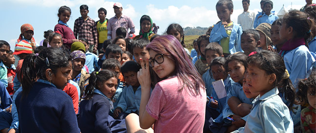 CBTS UK Youth with students of Char Bhanjyang